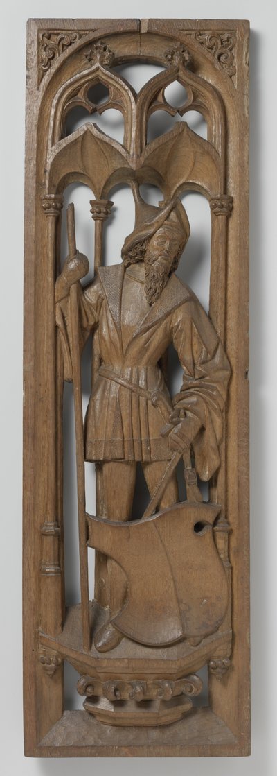 Bir organ vakasından alınan panel, c. 1510-20 (çok renklilik izleri olan meşe) by School Netherlandish