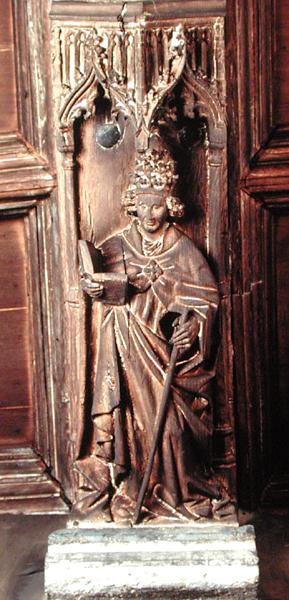Aziz Gregory, Kilisenin Dört Latin Babasından biri (ahşap) by School Netherlandish