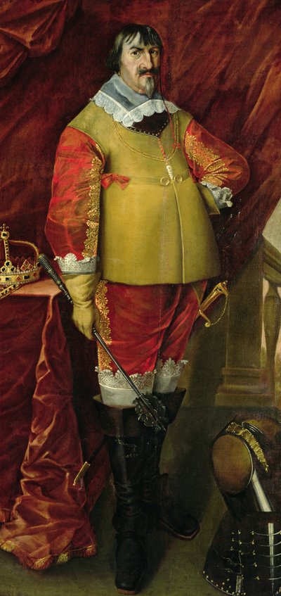 Kral Christian IV (tuval üzerine yağlı boya) by School Norwegian