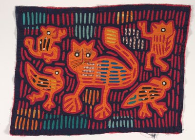 Gömlek paneli (mola), Kuna Halkı, San Blas Adaları, 1950'ler (aplikeli pamuk) by School Panamanian