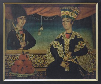 Bir Kaçar prensi, muhtemelen Mohammad Sadgeh (tuval üzerine yağlıboya) by School Qajar