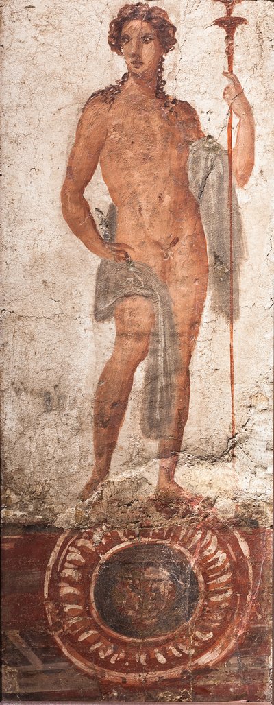 Taç giyme töreni erkek figürü, Herculaneum by School Roman