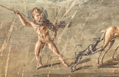 Avlanırken seviyor, Herculaneum by School Roman
