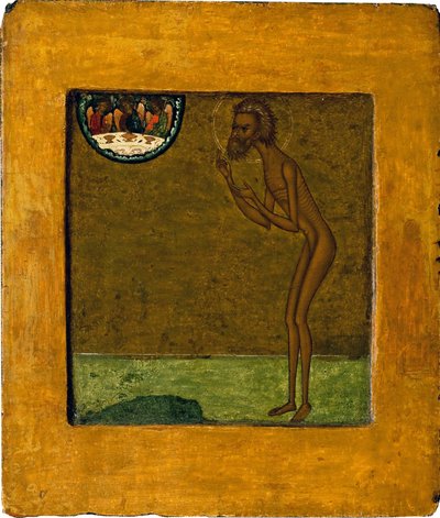 Kutsal Basil veya Aziz Basil (Vassili) (1469-1551 veya 1557). Anonim Rus ikonu, ahşap üzerine tempera, 16. yüzyılın sonları. Geleneksel Moskova sanatı. Devlet Tretyakov Galerisi, Moskova. by School Russian