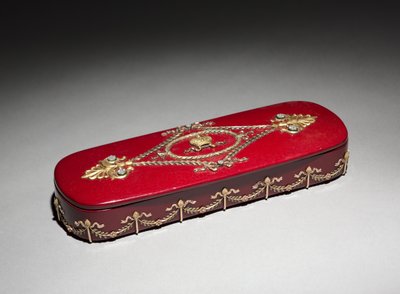 Lake Box, Peter Carl Fabergé firması (1846-1920), Factory N. Lukutin, kutu 1890 dolayları (cila, kartonpiyer, altın, elmaslar) by School Russian
