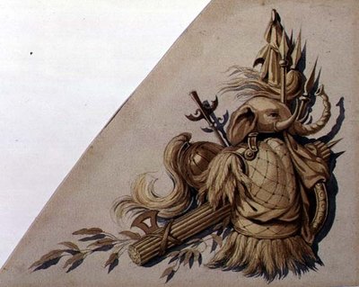 Neo-Klasik Silah Kupaları: Hindistan, c.1825 (kağıt üzerine suluboya) by School Russian