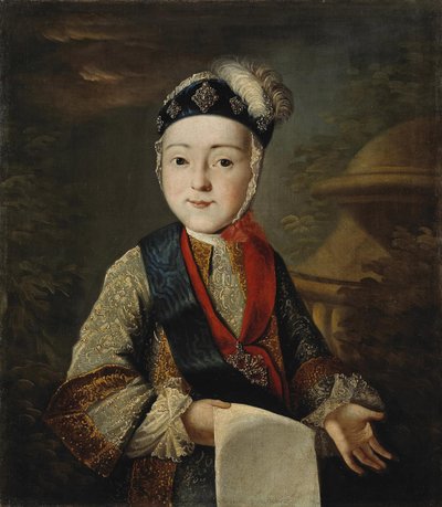Rusya'nın Peter III - Grandük Peter III'ün Portresi. (1728-1762) Anonim olarak Çocuk by School Russian