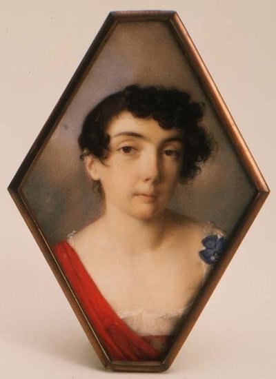 Anna Mikhailovna Khitrovo (1782-1846), c.1802 (suluboya ve guaj) portresi by School Russian