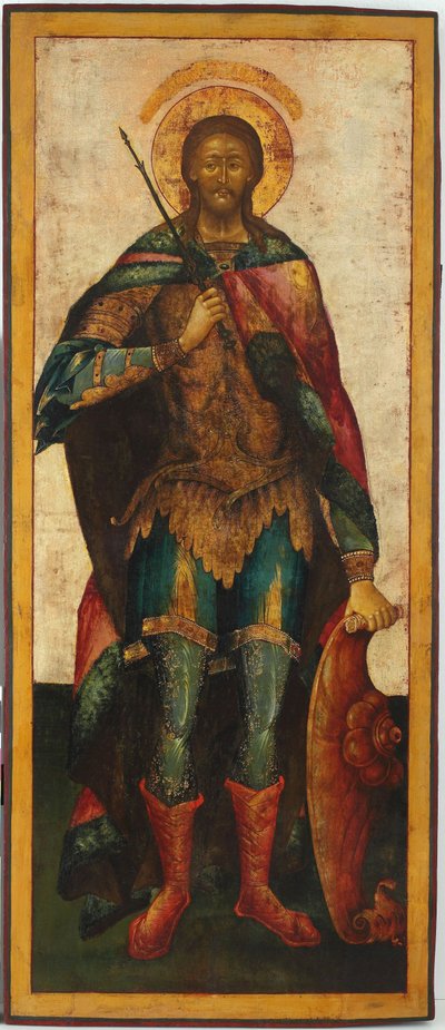 Aziz Alexandre Nevski (1220-1263) - (Saint-Alexandre-Nevski) - Aziz Alexander Nevsky - Rus ikonu. Panelde Tempera, 18. Yüzyılın İkinci Yarısı. Boyut : 142,5x61 cm Ikonen Museum Recklinghausen by School Russian