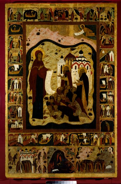 Bogoliubovo Bakiresi, 16. yüzyılın Rus simgesi. Rusya. Manastır Solonsky. by School Russian