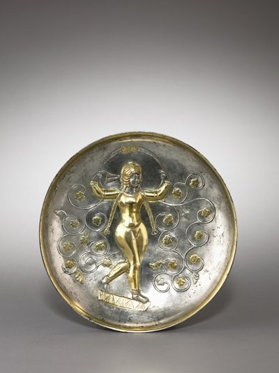 Yemek: Tanrıça Anahita, 400-600 (gümüş yaldızlı) by School Sasanian