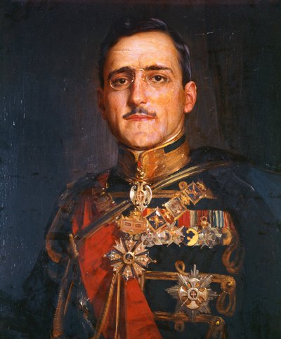 Yugoslavya Kralı I. Alexander (tuval üzerine yağlıboya) by School Serbian