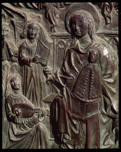 Melekler ile Guadalupe Our Lady (bronz) by School Spanish