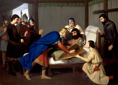 Kıllı Wilfred'in Ölümü (tuval üzerine yağlı boya) by School Spanish