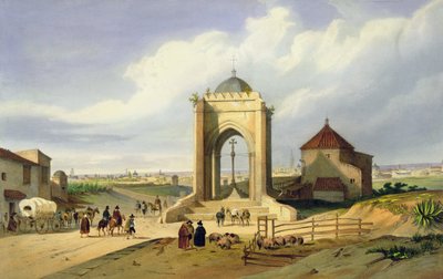 Cruz del Campo'dan Sevilla şehrinin görünümü (renkli taş) by School Spanish