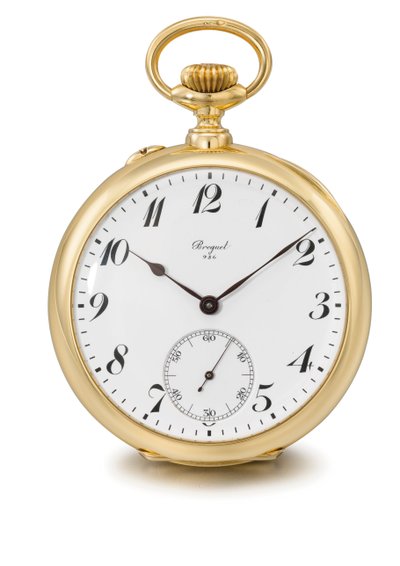 Openface anahtarsız bir dakikalık tourbillon saat, Breguet no. 986 (cam ve metal) (ayrıca bkz. 1127361) by Swiss School