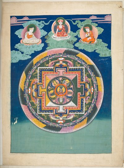 Ekle. Veya. 3055  Tibetli bir sanatçının Tibet tanrılarını tasvir eden 12 çiziminden biri, muhtemelen Lhasa