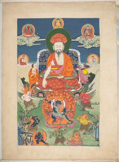Ekle. Veya. 3056  Tibetli bir sanatçının Tibet tanrılarını tasvir eden 12 çiziminden biri, muhtemelen Lhasa