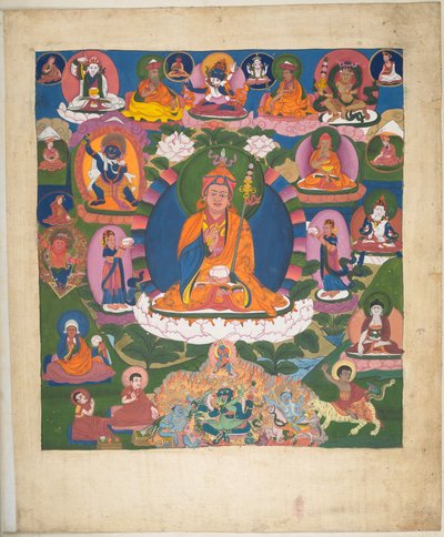 Ekle. Veya. 3058    Tibetli bir sanatçının Tibet tanrılarını tasvir eden 12 çiziminden biri, muhtemelen Lhasa