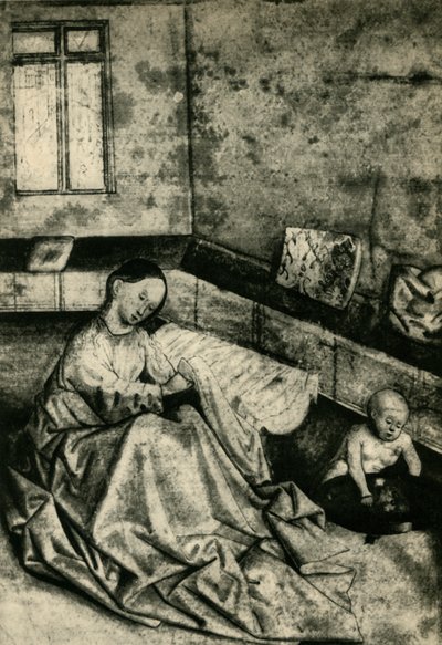 Madonna ve çocuk bir iç mekanda, 15. yüzyılın başlarında, 1943. by School of Konrad Witz