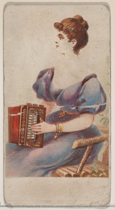 Akordeon, Duke marka sigaralar için Musical Instruments N82 serisinden, 1888., 1888. by Schumacher and Ettlinger