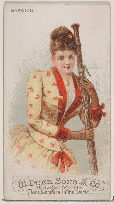 Fagot, Duke marka sigaralar için Musical Instruments N82 serisinden, 1888., 1888. by Schumacher and Ettlinger
