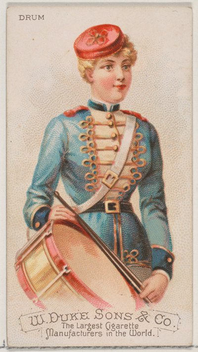 Davul, Duke marka sigaralar için Musical Instruments N82 serisinden, 1888., 1888. by Schumacher and Ettlinger