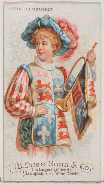 Heralds Trompet, Duke marka sigaralar için Musical Instruments N82 serisinden, 1888., 1888. by Schumacher and Ettlinger