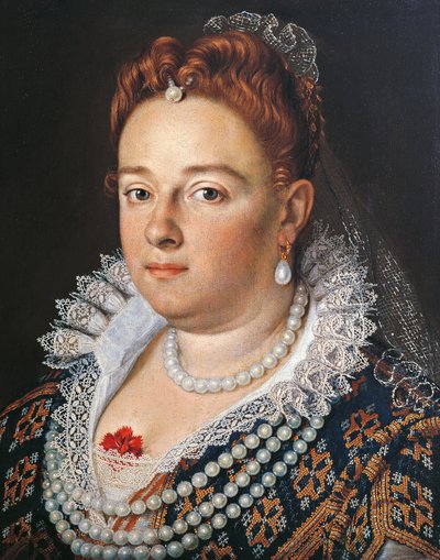 Francesco I de Medici'nin karısı Bianca Cappiello'nun portresi (resim) by Scipione (1550 98) Pulzone