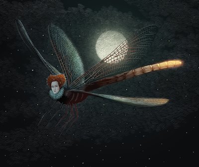 Bir Yaz Gecesi Rüyası, 2013 (karalama tahtası, dijital olarak renklendirilmiş) by Scott McKowen