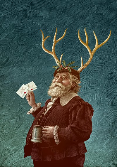Falstaff, 2015 (karalama tahtası, dijital olarak renklendirilmiş) by Scott McKowen