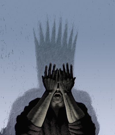 Macbeth, 2000 (karalama tahtası, dijital olarak renklendirilmiş) by Scott McKowen