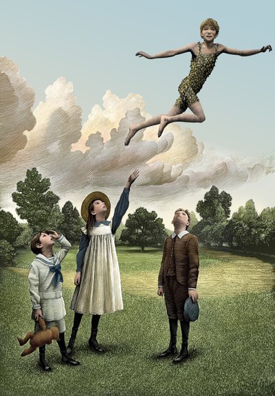 Peter Pan, 2008 (karalama tahtası, dijital olarak renklendirilmiş) by Scott McKowen