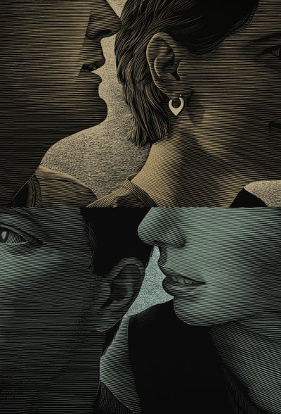 Speaking in Tongues, 2001 (karalama tahtası, dijital olarak renklendirilmiş) by Scott McKowen