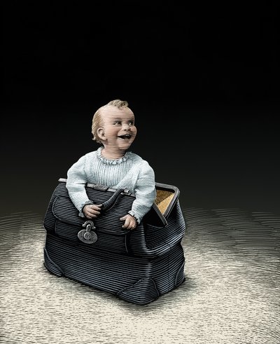 The Importance of Being Earnest, 2008 (karalama tahtası, dijital olarak renklendirilmiş) by Scott McKowen