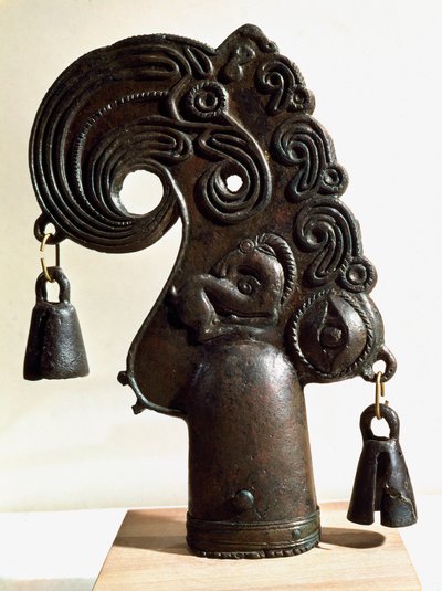 Art Scythia (Scythic Civilization veya Scythia): Bronz mızrak ucu fantastik bir hayvanı süslüyor. Ulski