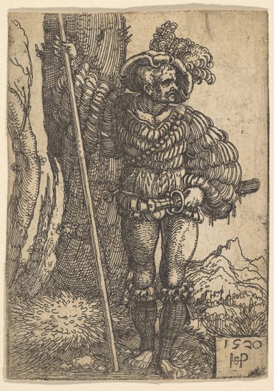 Bir Lansquenet, 1520. by Sebald Beham