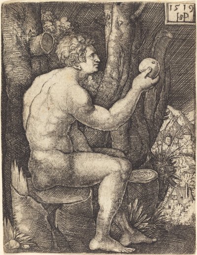 Adam Oturan by Sebald Beham