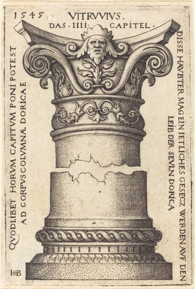 Bir Sütunun Sermayesi ve Tabanı by Sebald Beham