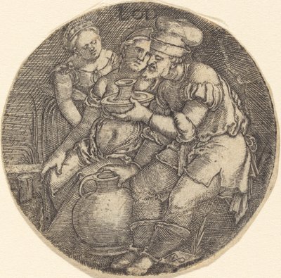 Lût ve Kızları by Sebald Beham