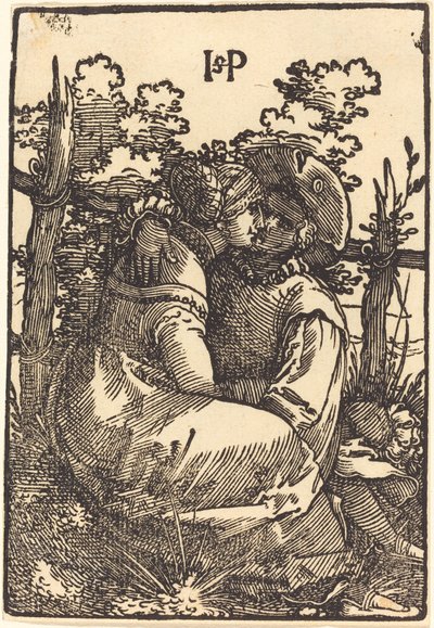 Bir çitin yanında aşıklar by Sebald Beham