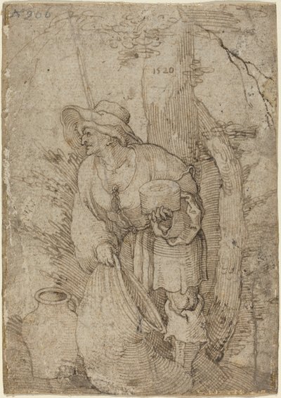 Ağacın Altında Duran Yaşlı Adam by Sebald Beham