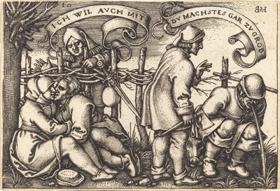 Çitin Arkasındaki Köylüler by Sebald Beham