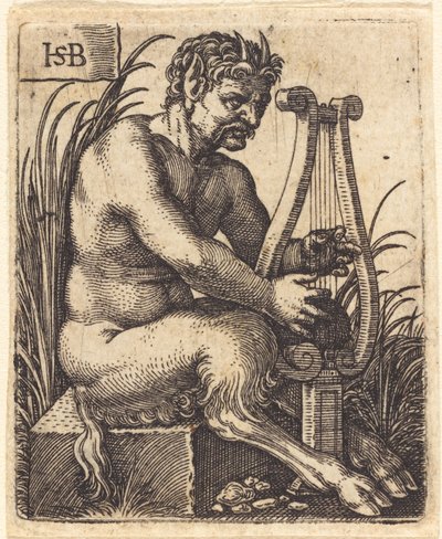 Satyr Çalan Lir by Sebald Beham