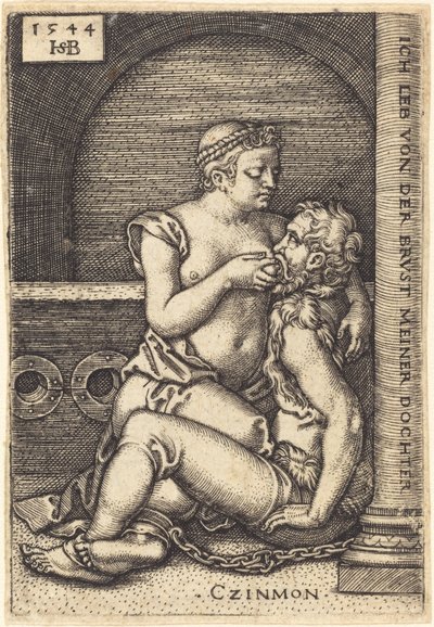 Simon ve Kızı (Cimon ve Pero) by Sebald Beham