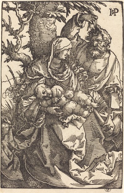Bir Ağacın Altında Kutsal Aile by Sebald Beham