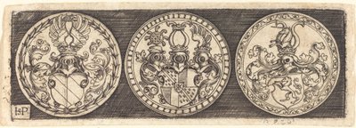 Armalı Üç Madalya by Sebald Beham
