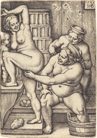 Üç Kadın Banyo by Sebald Beham