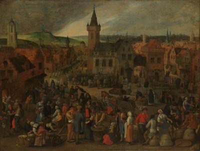 Flaman Kasabasında Pazar Günü by Sebastiaen Vrancx