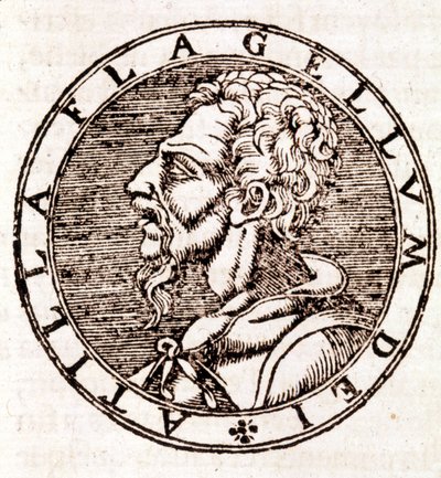 Attila - Sebastiano Munster tarafından “” Cosmographia” da by Sebastian Munster